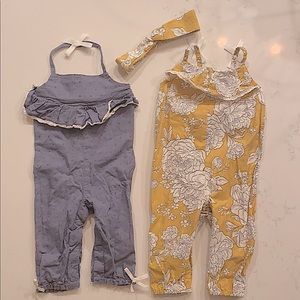 (2) Shabby Chic Rompers